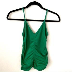 BCBGMaxAzria Ruched Spaghetti Strap Top